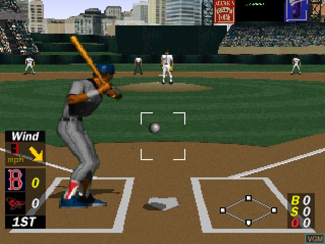 In-game screen of the game MLB Pennant Race on Sony Playstation