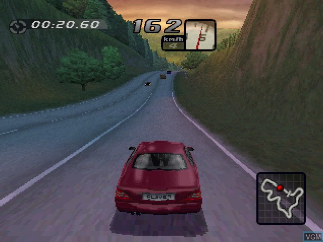 In-game screen of the game Need for Speed - Porsche 2000 on Sony Playstation