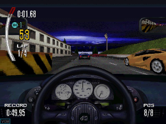 In-game screen of the game Need for Speed II on Sony Playstation