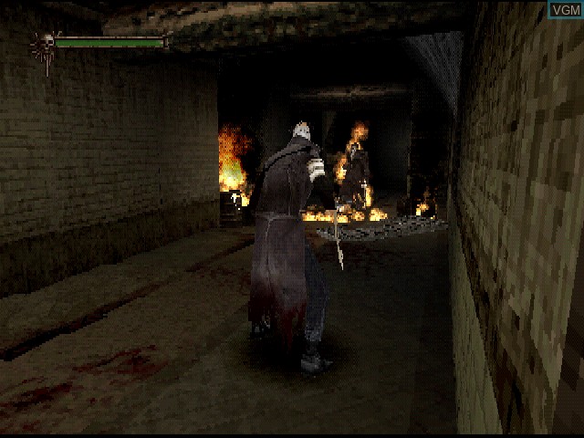 In-game screen of the game Nightmare Creatures II on Sony Playstation