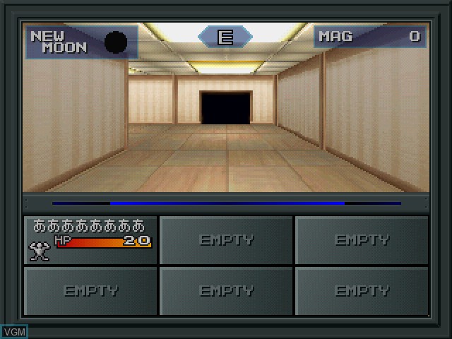 In-game screen of the game Shin Megami Tensei on Sony Playstation