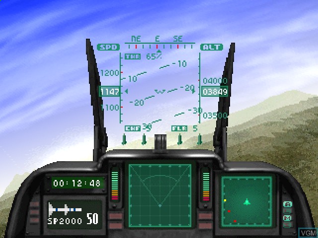 In-game screen of the game Sidewinder 2 on Sony Playstation