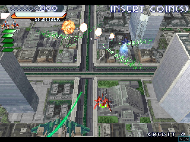 In-game screen of the game Simple 1500 Series Vol. 75 - The Double Shooting - RayStorm x RayCrisis on Sony Playstation
