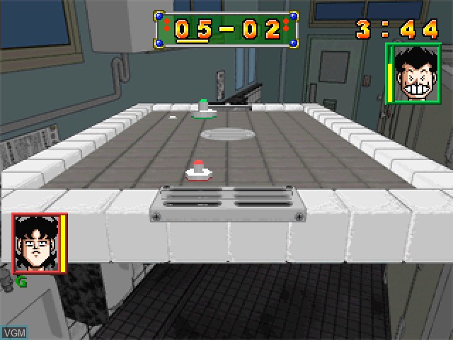 In-game screen of the game Simple Character 2000 Series Vol. 05 - High School Kimengumi - The Table Hockey on Sony Playstation