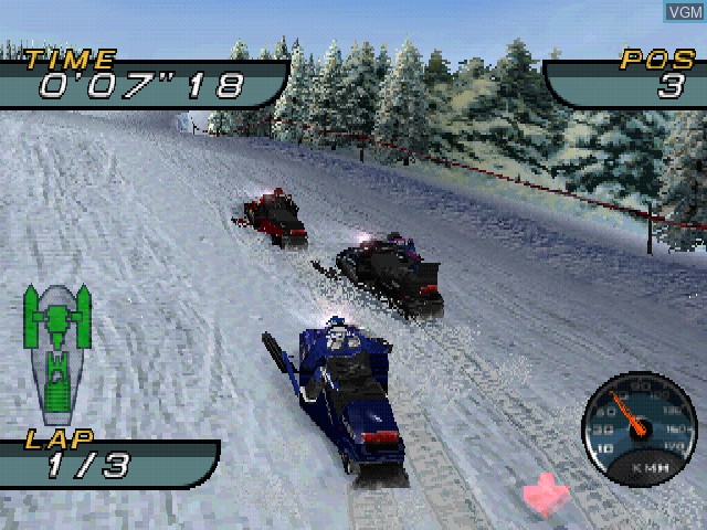 In-game screen of the game SnoCross Championship Racing on Sony Playstation
