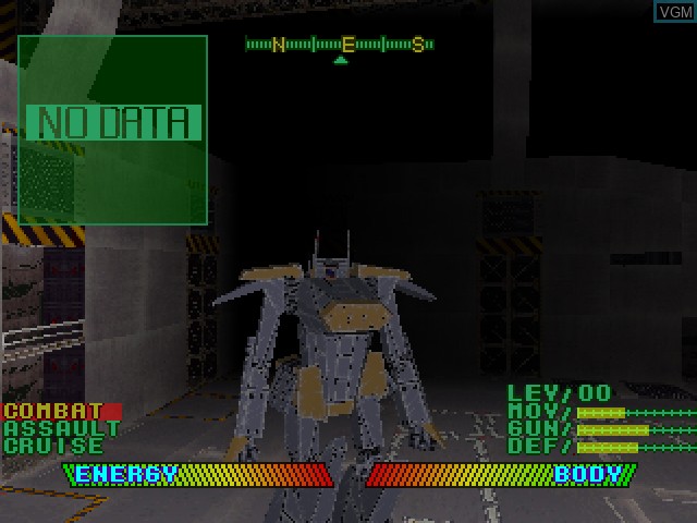 In-game screen of the game Space Griffon VF-9 on Sony Playstation