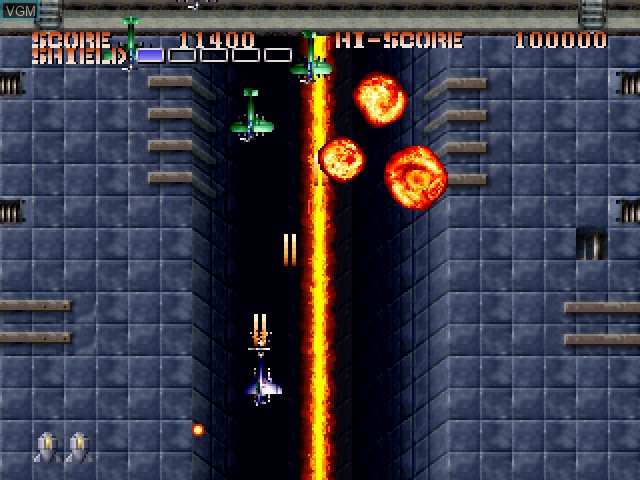 In-game screen of the game Stahlfeder - Tekkou Hikuudan on Sony Playstation