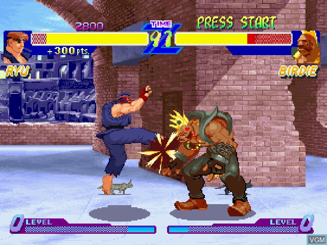 In-game screen of the game Street Fighter Alpha - Warriors' Dreams on Sony Playstation