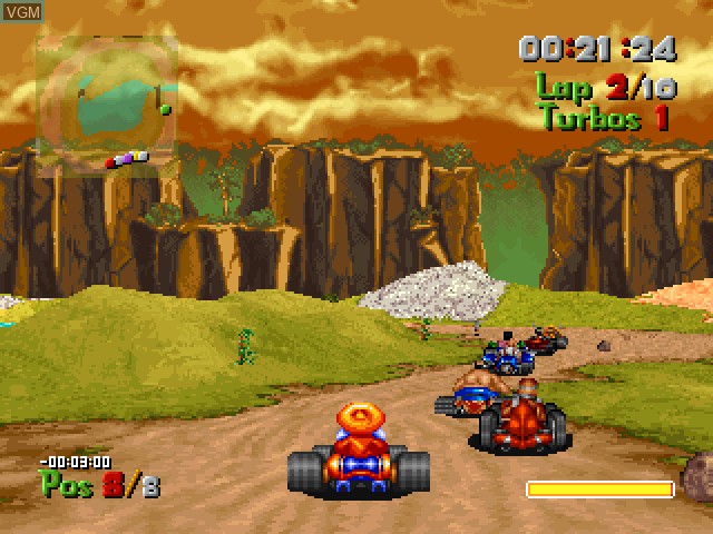 In-game screen of the game Street Racer on Sony Playstation