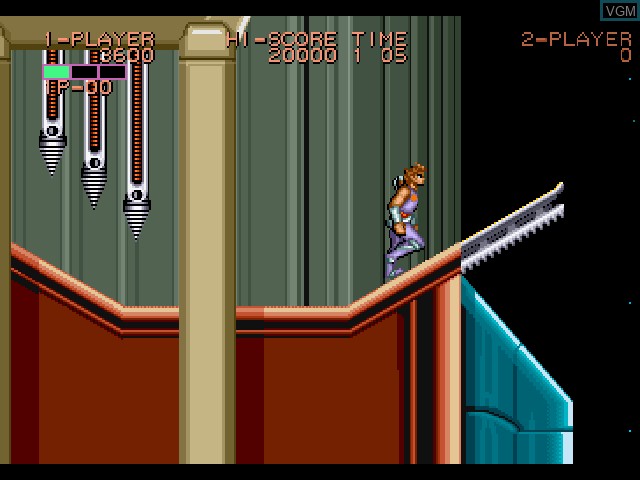In-game screen of the game Strider Hiryu on Sony Playstation