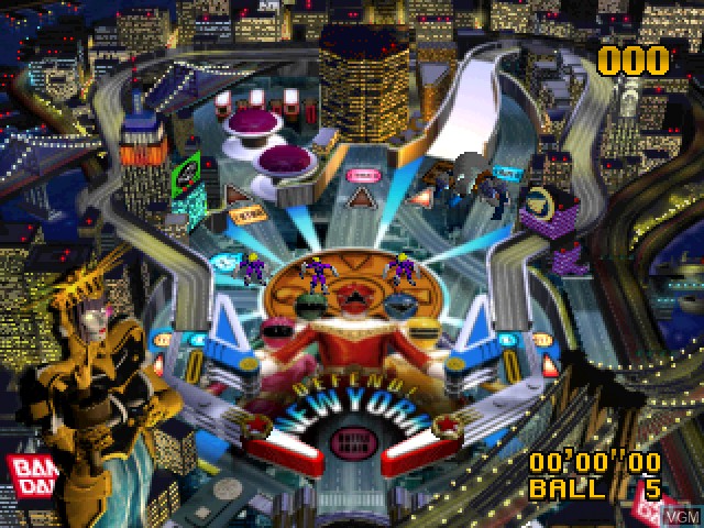 In-game screen of the game Power Rangers Zeo - Full Tilt Battle Pinball on Sony Playstation