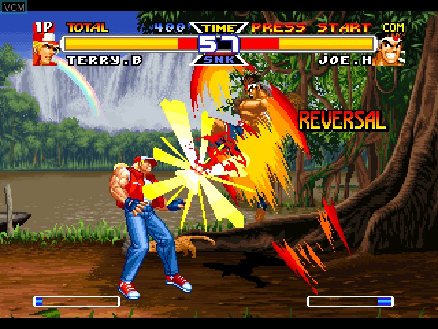 In-game screen of the game Real Bout Garou Densetsu Special - Dominated Mind on Sony Playstation