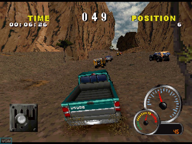 In-game screen of the game Test Drive - Off-Road 2 on Sony Playstation