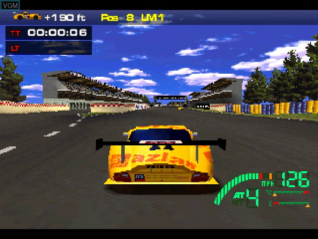 In-game screen of the game Test Drive Le Mans on Sony Playstation