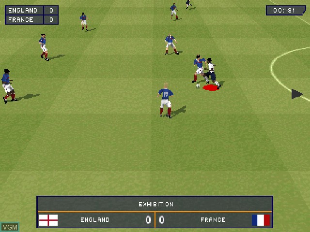 In-game screen of the game This is Football 2 on Sony Playstation