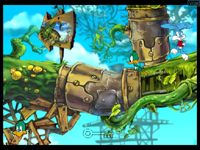 In-game screen of the game Tiny Toon Adventures - The Great Beanstalk on Sony Playstation