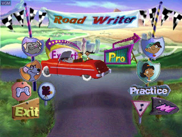 In-game screen of the game Road Writer on Sony Playstation