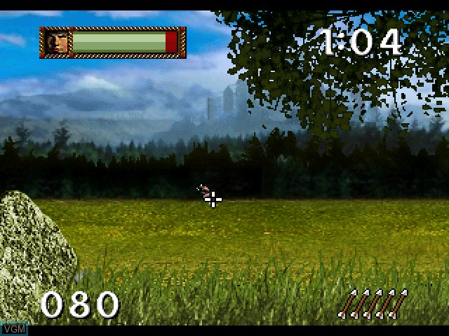 In-game screen of the game Robin Hood - The Siege on Sony Playstation
