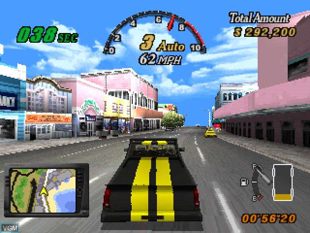 In-game screen of the game Runabout 2 on Sony Playstation