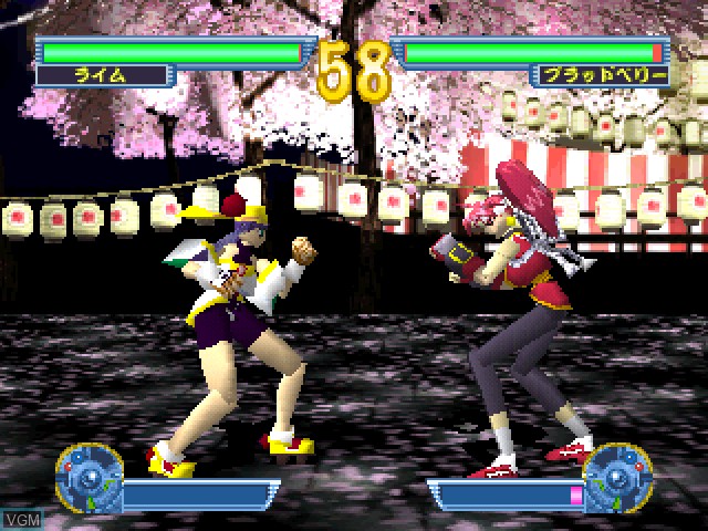In-game screen of the game Saber Marionette J - Battle Sabers on Sony Playstation