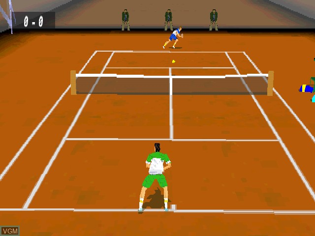 In-game screen of the game Sampras Extreme Tennis on Sony Playstation