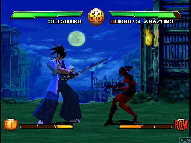 In-game screen of the game Samurai Shodown - Warriors Rage on Sony Playstation