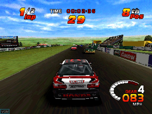In-game screen of the game TOCA 2 - Touring Cars on Sony Playstation