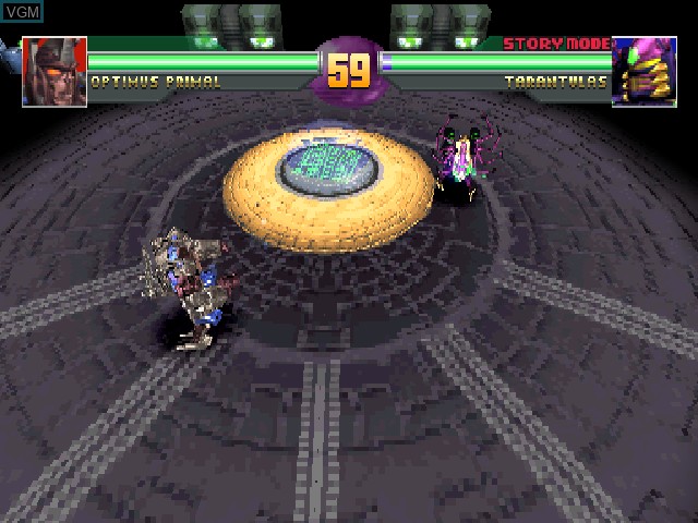 In-game screen of the game Transformers - Beast Wars Transmetals on Sony Playstation