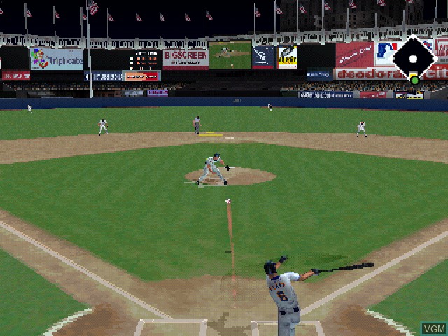 In-game screen of the game Triple Play Baseball on Sony Playstation