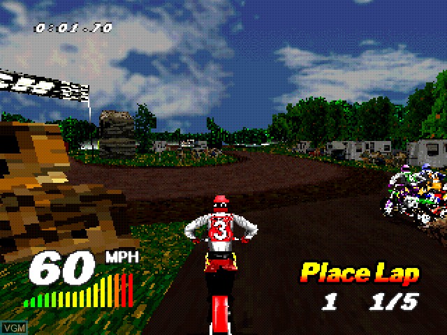 In-game screen of the game VMX Racing on Sony Playstation