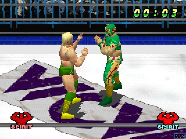 In-game screen of the game WCW vs The World on Sony Playstation