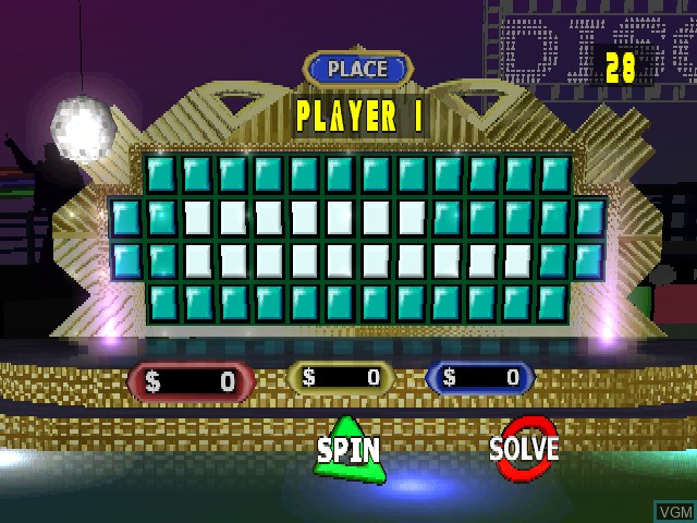 In-game screen of the game Wheel of Fortune - 2nd Edition on Sony Playstation