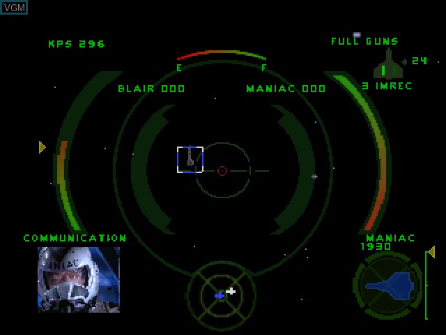 In-game screen of the game Wing Commander IV - The Price of Freedom on Sony Playstation