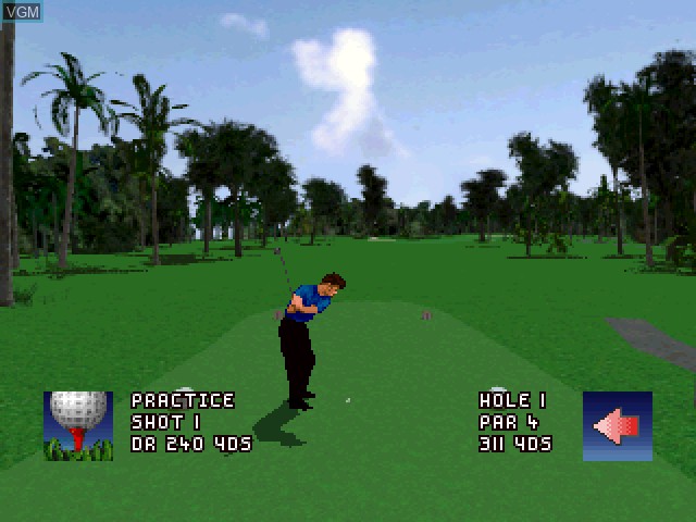 In-game screen of the game World Cup Golf - Professional Edition on Sony Playstation