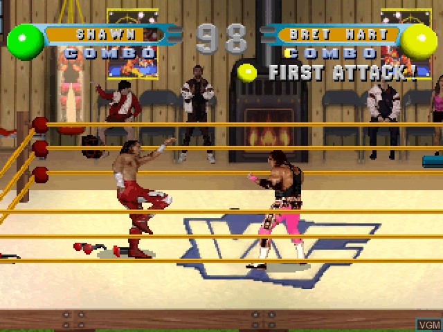 In-game screen of the game WWF In Your House on Sony Playstation