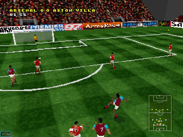 In-game screen of the game Actua Soccer - Club Edition on Sony Playstation