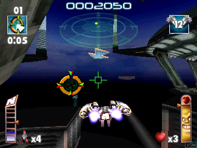 In-game screen of the game Aironauts on Sony Playstation