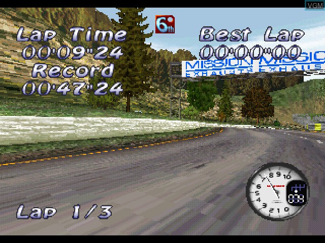 In-game screen of the game All Star Racing on Sony Playstation