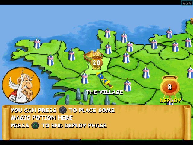 In-game screen of the game Asterix on Sony Playstation
