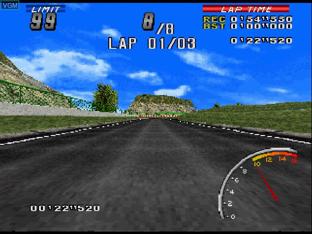In-game screen of the game Ayrton Senna Kart Duel 2 on Sony Playstation