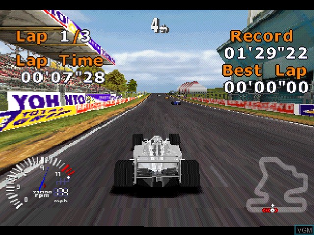 In-game screen of the game Formula GP on Sony Playstation