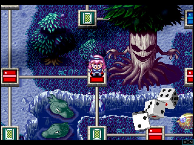 In-game screen of the game Kaibutsu Monster Para*Dice on Sony Playstation