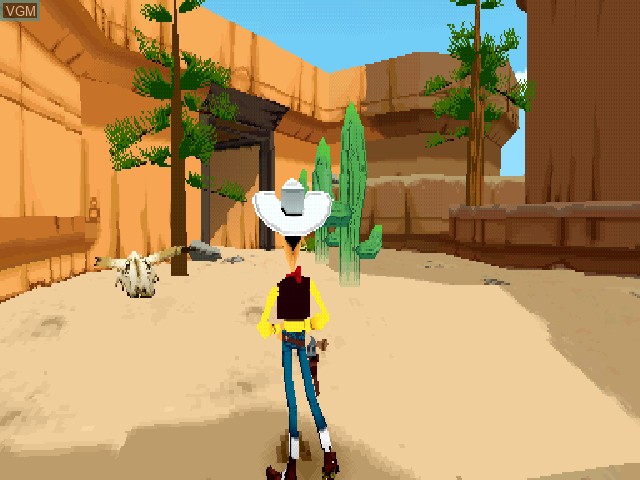In-game screen of the game Lucky Luke - Western Fever on Sony Playstation