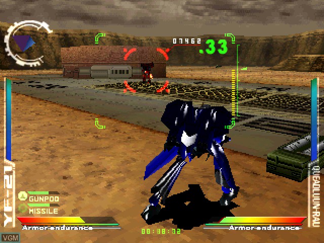 In-game screen of the game Macross Plus Game Edition on Sony Playstation
