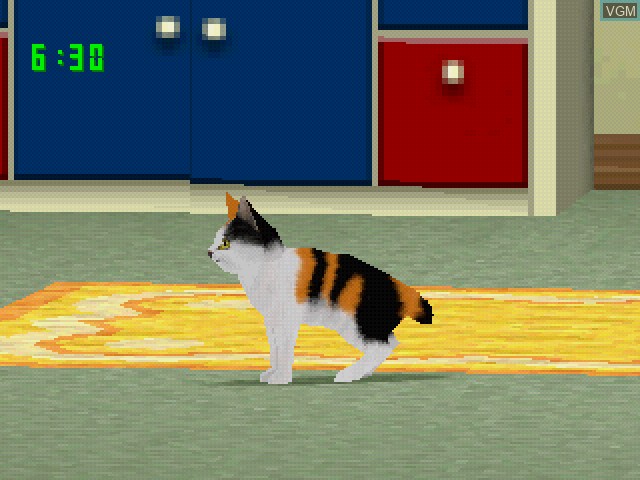 In-game screen of the game Mainichi Neko Youbi on Sony Playstation