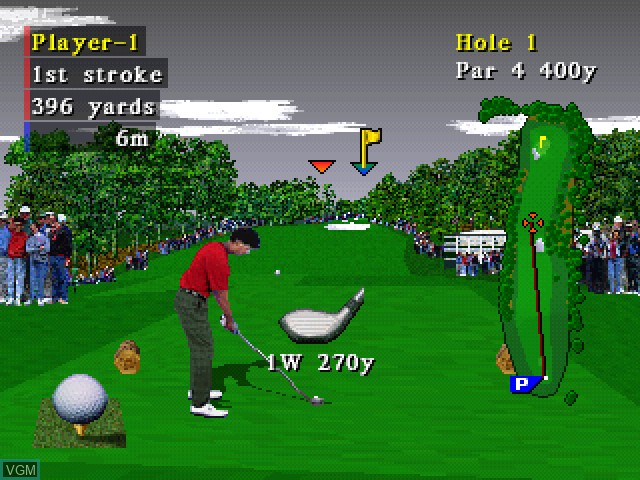 In-game screen of the game Masters - Shin Harukanaru Augusta on Sony Playstation