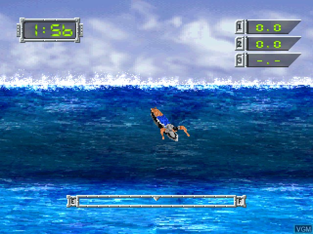 In-game screen of the game Max Surfing 2nd on Sony Playstation
