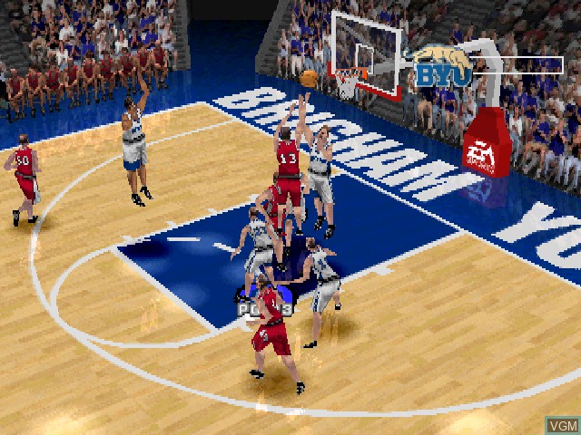 In-game screen of the game NCAA March Madness 99 on Sony Playstation
