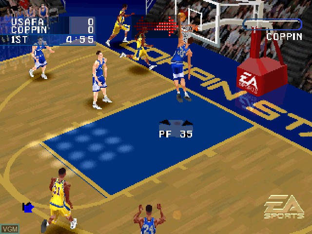 In-game screen of the game NCAA March Madness 2001 on Sony Playstation