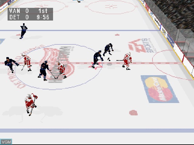 In-game screen of the game NHL 98 on Sony Playstation